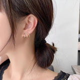 ピアス レディース 4連 キラキラ 上品 20代 30代 40代 ゴールド おしゃれ カジュアル 女性 人気 誕生日プレゼント