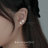 ピアス レディース パール 小ぶり 可愛い ホワイト シルバー925 プラチナ仕上げ 人気 誕生日 母の日 女性 10代20代30代40代