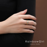 指輪 レディース 2連リング 2点セット ウェーブ 2way おしゃれ 上品 カジュアル シンプル ミックス バイカラー 重ね付け 女性 誕生日プレゼント