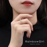 指輪 レディース 2連リング 2点セット ウェーブ 2way おしゃれ 上品 カジュアル シンプル ミックス バイカラー 重ね付け 女性 誕生日プレゼント