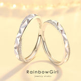 指輪 レディース メンズ ペア風 シルバー925 シンプル カットデザイン フリーサイズ 結婚指輪 婚約 女性 人気 誕生日プレゼント 母の日 ギフト