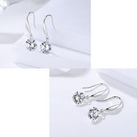 フックピアス レディース 超大粒 計5.0ct ゆれるピアス プラチナ仕上げ シルバー925 誕生日プレゼント 人気 ジュエリー 人気 彼女 妻 女性 記念日