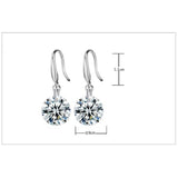フックピアス レディース 超大粒 計5.0ct ゆれるピアス プラチナ仕上げ シルバー925 誕生日プレゼント 人気 ジュエリー 人気 彼女 妻 女性 記念日