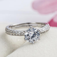 誕生日プレゼント 指輪 レディース ダイヤモンドcz 一粒 大粒 0.8カラット 重ね付け リング プラチナ 人気 女性 妻 嫁 彼女 母 結婚記念日