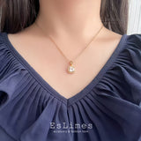 ネックレス レディース ステンレス 一粒ネックレス シンプル 重ね付け 可愛い 贅沢 18金 18KGP 女性 娘 彼女 妻 誕生日プレゼント 人気