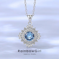 ネックレス レディース ブルートパーズ 11月誕生石 1.0ct 50代40代30代 金属アレルギー対応 女性 娘 妻 彼女 嫁 誕生日 ホワイトデーお返し 人気