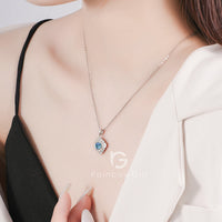 ネックレス レディース ブルートパーズ 11月誕生石 1.0ct 50代40代30代 金属アレルギー対応 女性 娘 妻 彼女 嫁 誕生日 ホワイトデーお返し 人気