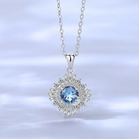 ネックレス レディース ブルートパーズ 11月誕生石 1.0ct 50代40代30代 金属アレルギー対応 女性 娘 妻 彼女 嫁 誕生日 ホワイトデーお返し 人気