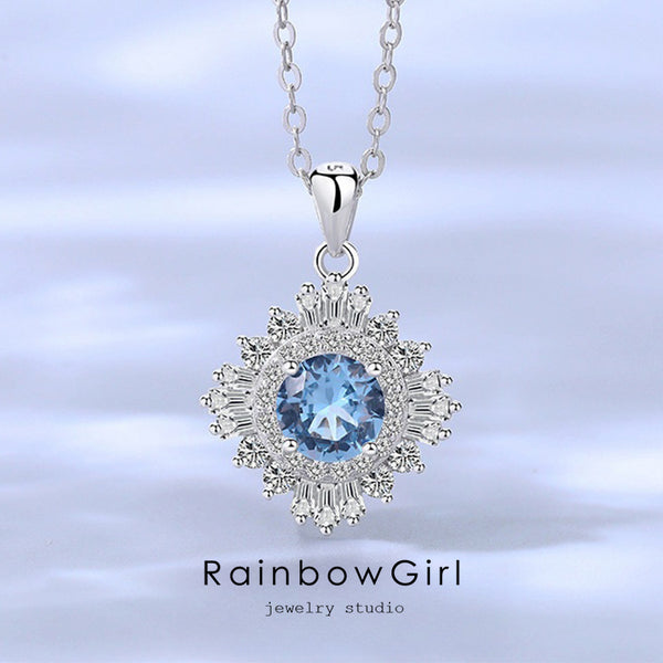 ネックレス レディース ブルートパーズ 11月誕生石 1.0ct 50代40代30代 金属アレルギー対応 女性 娘 妻 彼女 嫁 誕生日 ホワイトデーお返し 人気