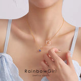 ネックレス レディース 一粒 小ぶり シンプル 可愛い 紫 上品 重ね付け K14コーティング 誕生日 ホワイトデーお返し 女性
