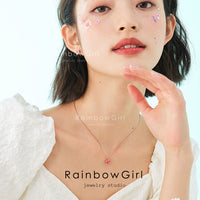 桜ネックレス レディース さくら 回る 花びら 大人可愛い 人気 女性 誕生日 母の日 記念日