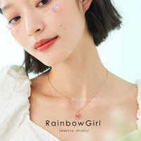 桜ネックレス レディース さくら 回る 花びら 大人可愛い 人気 女性 誕生日 母の日 記念日
