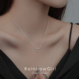 ネックレス レディース ハート 可愛い リング CZダイヤ 三角 プラチナ仕上げ ゴールド 女性 誕生日プレゼント 人気