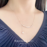 ネックレス レディース バー スマイル ゆれる 上品 エレガント シルバー925 プラチナ仕上げ 人気 女性 ギフト 記念日 誕生日プレゼント 母の日