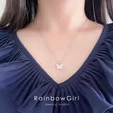ネックレス レディース 四つ葉のクローバー 選べる 大人可愛い シルバー925 プラチナ仕上げ 誕生日プレゼント 母の日 女性 人気 記念日 ジュエリー