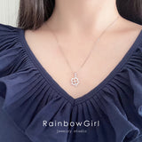 ネックレス レディース 四つ葉のクローバー 選べる 大人可愛い シルバー925 プラチナ仕上げ 誕生日プレゼント 母の日 女性 人気 記念日 ジュエリー