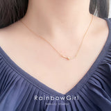 ネックレス レディース 結び バー シンプル 重ね付け 14kコーティング ゴールド 彼女 妻 嫁 母 女性 誕生日プレゼント 母の日 人気