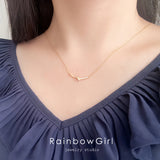 ネックレス レディース 結び バー シンプル 重ね付け 14kコーティング ゴールド 彼女 妻 嫁 母 女性 誕生日プレゼント 母の日 人気