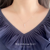 ネックレス レディース クロス 十字架 シルバー 14kゴールド 上品 シンプル 彼女 妻 嫁 娘 女性 誕生日プレゼント 母の日 記念日 ギフト お祝い
