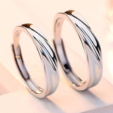 指輪 シンプル メンズ レディース リング ウエーブ 波型 サイズフリー シルバー925 プラチナ仕上げ ペアリング通販 激安 女性 男性 誕生日プレゼント