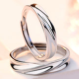 指輪 シンプル メンズ レディース リング ウエーブ 波型 サイズフリー シルバー925 プラチナ仕上げ ペアリング通販 激安 女性 男性 誕生日プレゼント