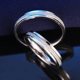 スクラブの指輪 ペアリング 結婚指輪 レディース メンズ  指輪 メンズ レディース スクラブ シンプル ペアリング シルバー925 プラチナ仕上げ 男性 女性 人気 結婚指輪 プレゼント 記念日