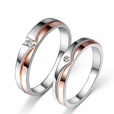 指輪 レディース メンズ ペアリング 一粒ダイヤ ゴールド ハート シンプル シルバー925 プラチナ仕上げ プレゼント 人気 結婚指輪
