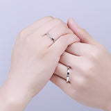 指輪 ペアリング エタニティリング フリーサイズ 豪華19粒 cz シンプル シルバー925 プラチナ仕上げ 激安 人気 結婚指輪 記念日 プレゼント