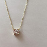 ネックレス レディース 一粒 CZダイヤ 0.8ct 定番 シンプル 重ね付け シルバー925 14kコーティング ゴールド 彼女 妻 嫁 母 女性 誕生日プレゼント 人気