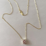 ネックレス レディース 一粒 CZダイヤ 0.8ct 定番 シンプル 重ね付け シルバー925 14kコーティング ゴールド 彼女 妻 嫁 母 女性 誕生日プレゼント 人気